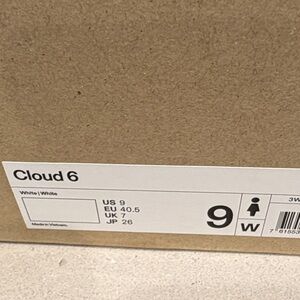 On Running Cloud 6 Women's Shoes - White